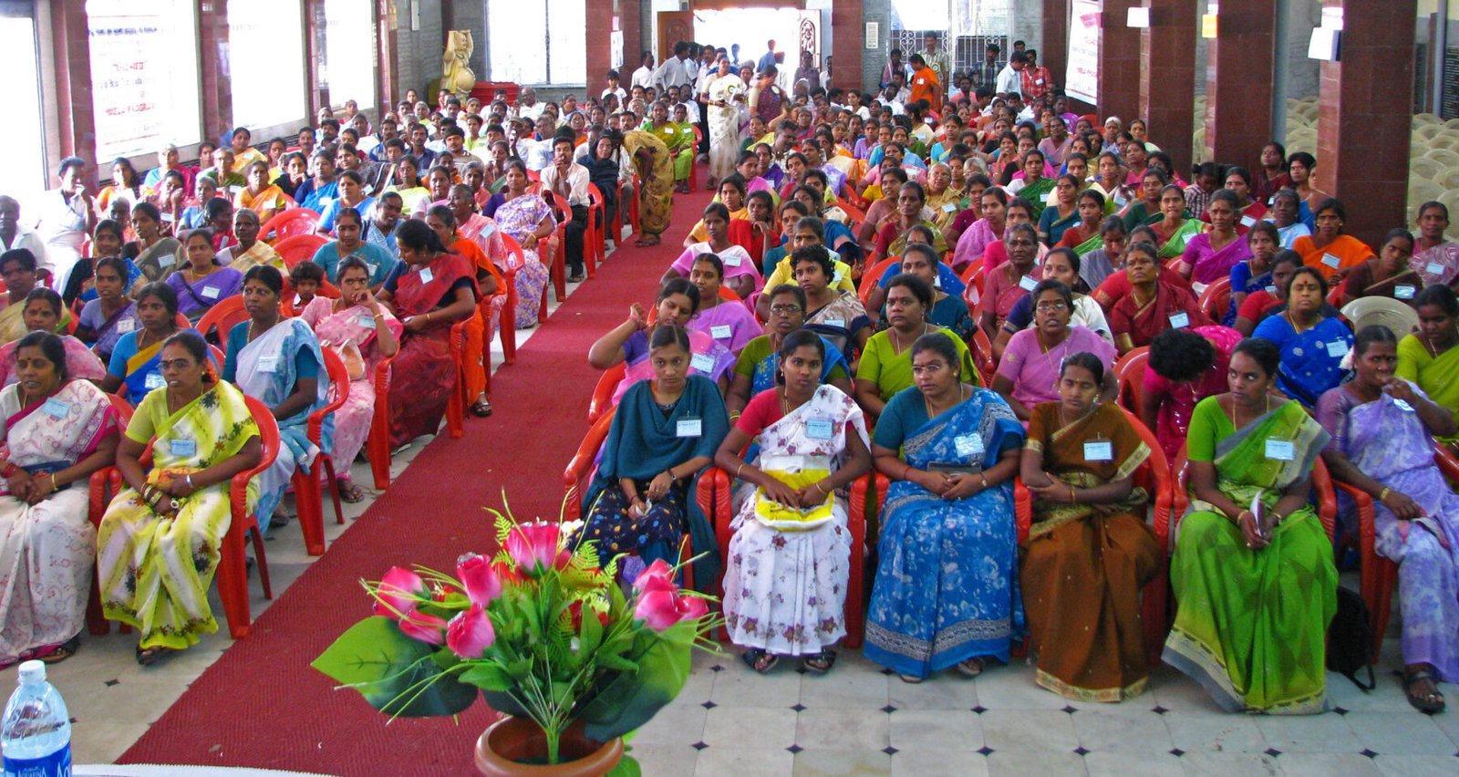 Community members participating in an NGO activity