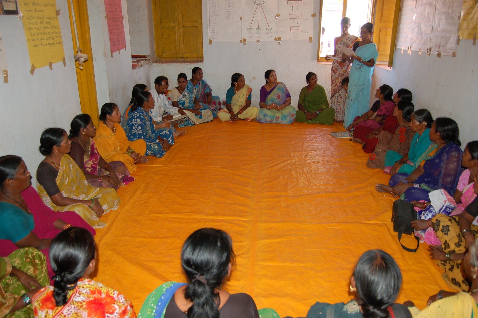 Community members participating in a local discussion